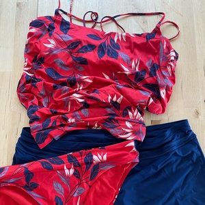 Athleta swimsuit and shorts bundle